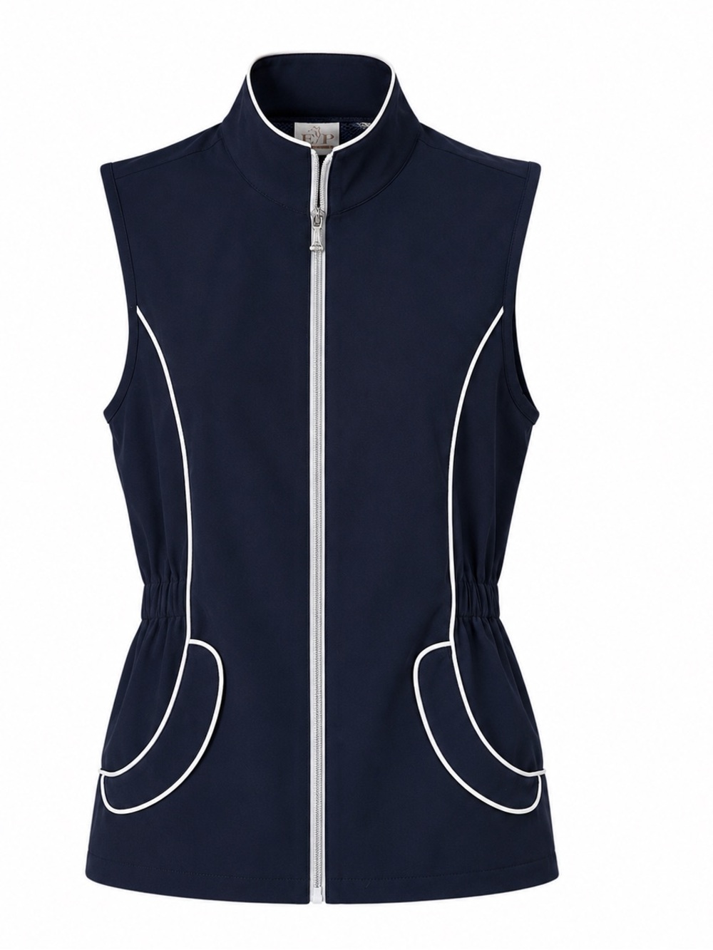NWT EP Pro High Society Navy Golf Zip Front Sleeveless Vest, M, MSRP $78 - Picture 3 of 13